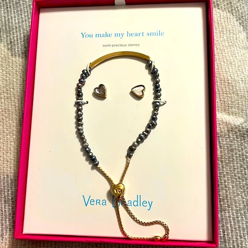 Vera Bradley bracelet and earrings